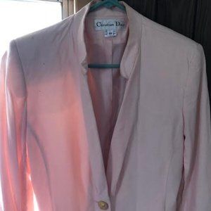 Pink Vintage Christian Dior Linen blazer